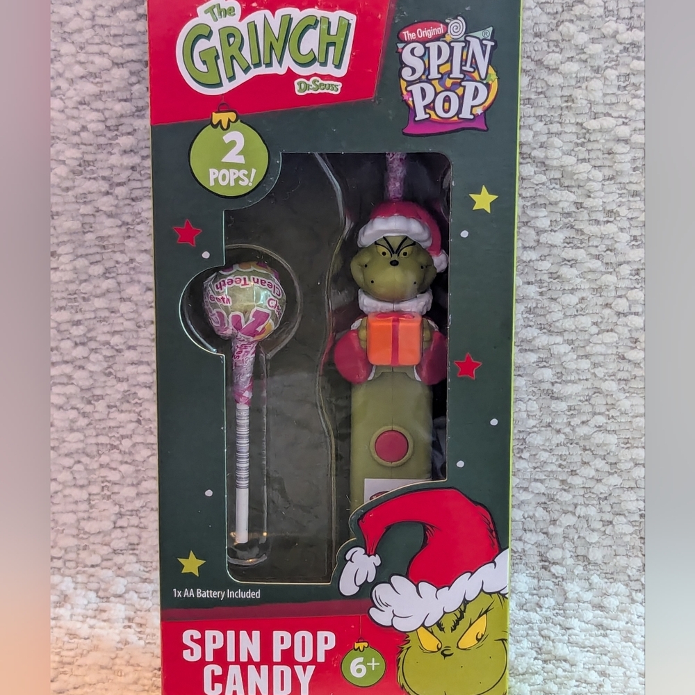The Grinch Spin Pop Candy Perfect For The Holidays